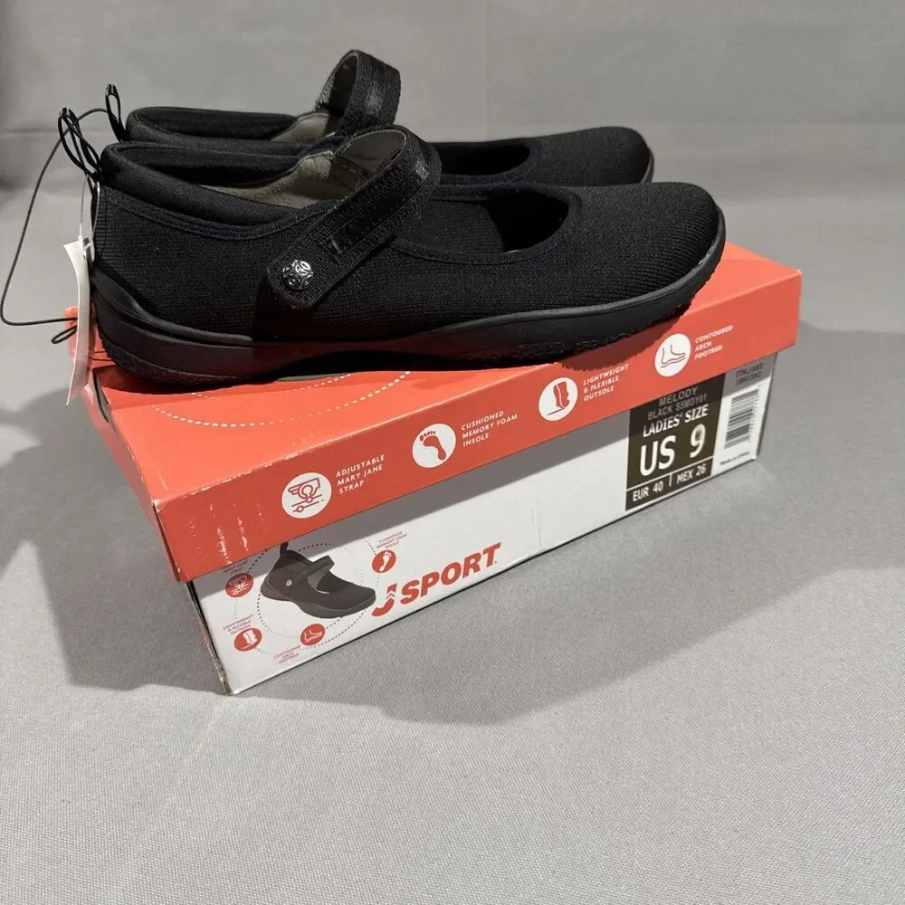 JSport - Melody - Women's Shoes - Black - Size 9 - S5MDY01 - Memory Foam Cushion